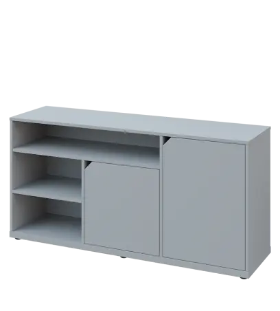 KU2-15DN3 P skříňka nízká 2-dveřová, nika, 740x1522x400, provedení pravé, šedá